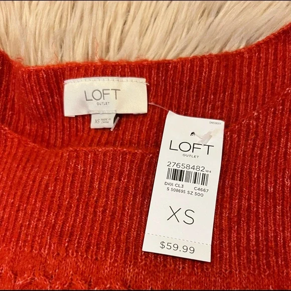 Loft XS Red Sweater - Picture 3 of 5